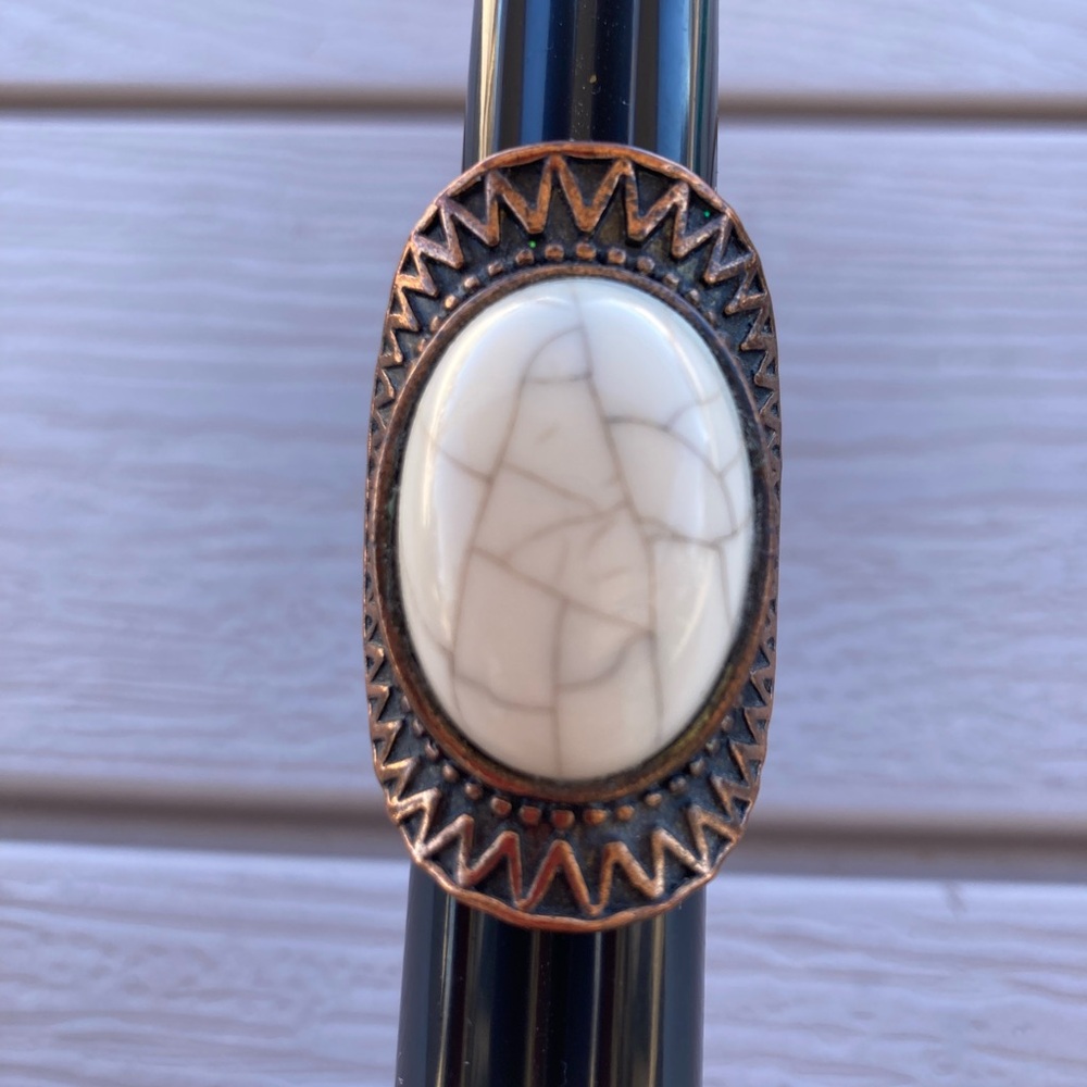 Magnesite Ring Copper Setting size 5.5